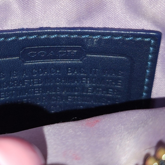 Coach Signature Denim Adjustable Crossbody Bag W/Coin Pouch (7.5" W x 8.5"H) - Picture 15 of 16